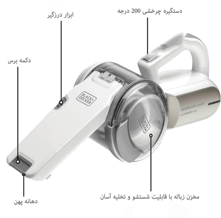 جارو شارژی بلک اندیکر مدل PV1420